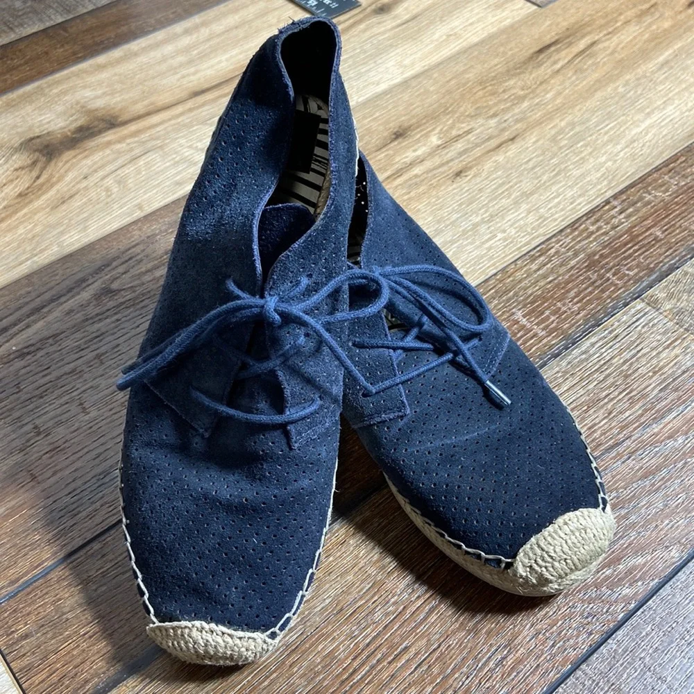 Dolce Vita Navy Suede Lace Up Espadrilles Size 8